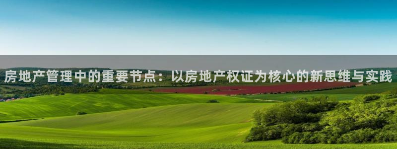 风暴娱乐1：房地产管理中的重要节点：以房地产权证为核心的新思
