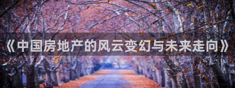 娱乐风暴App：《中国房地产的风云变幻与未来走向》