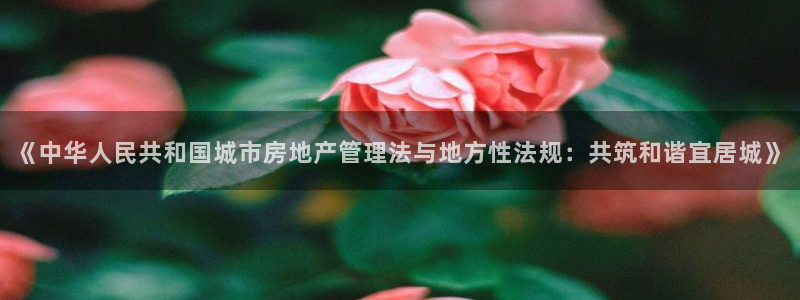 风暴娱乐 平台首页：《中华人民共和国城市房地产管理法与地方性