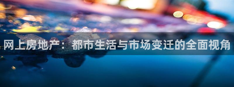 风暴娱乐乃六七五一38：网上房地产：都市生活与市场变迁的全面