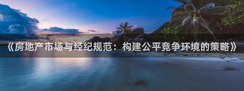 风暴娱乐下载地址：《房地产市场与经纪规范：构建公平竞争环境的
