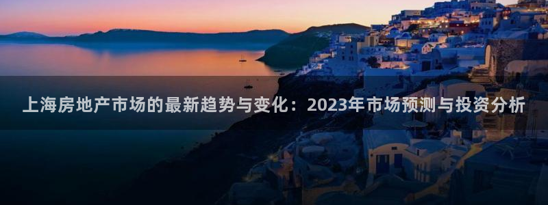 风暴娱乐派对：上海房地产市场的最新趋势与变化：2023年市场