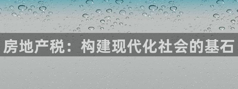 风暴平娱乐：房地产税：构建现代化社会的基石