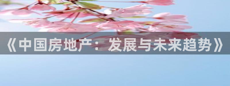风暴娱乐主页：《中国房地产：发展与未来趋势》