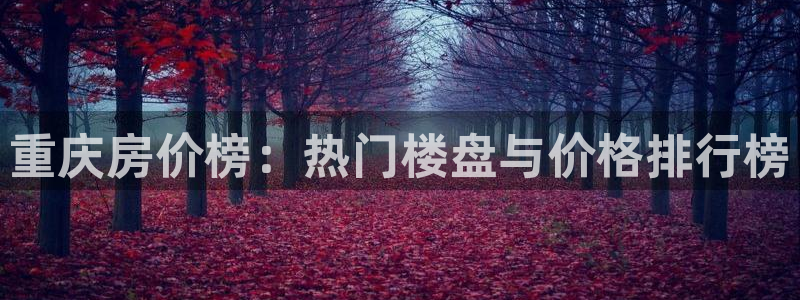 风暴娱乐眼：重庆房价榜：热门楼盘与价格排行榜