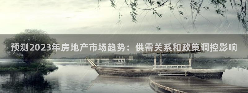 风暴娱乐实况：预测2023年房地产市场趋势：供需关系和政策调